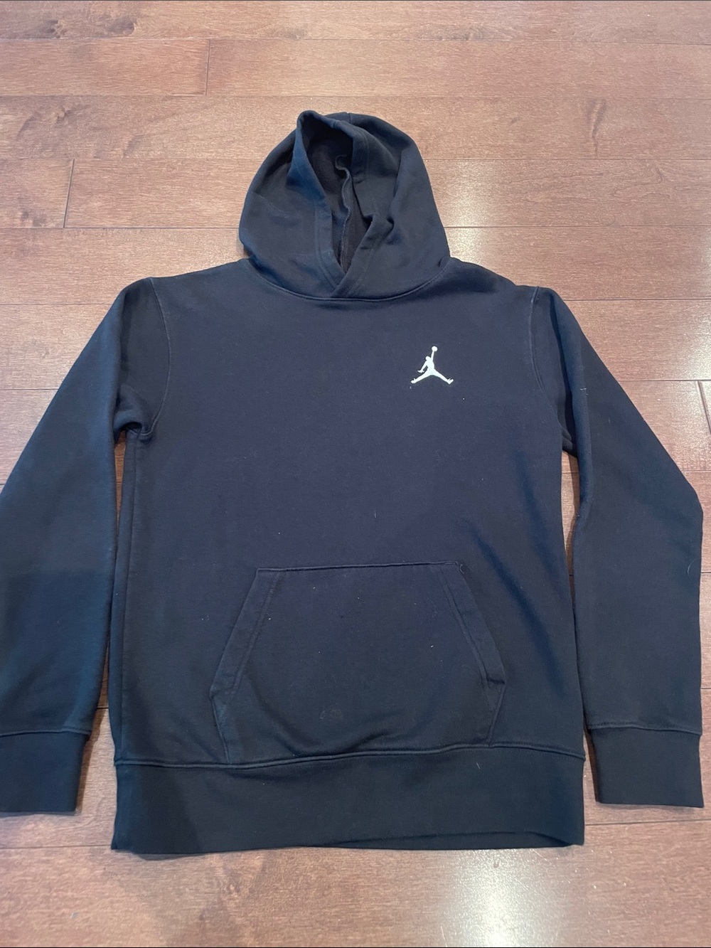 Jordan Black Pullover Hoodie with White Jumpman Logo